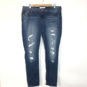 Torrid Distressed Skinny Blue Jeans Size 16